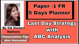 CA Final Financial Reporting | FR ABC Analysis And Last Day Strategy May 2022 | Exemption in FR