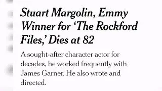 Stuart Margolin, Emmy Winner for &lsquo;The Rockford Files,&rsquo; Dies at 82 #shorts