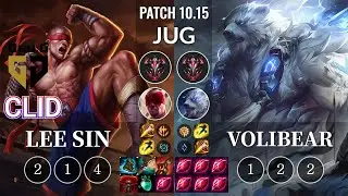 GEN Clid Lee Sin vs Volibear Jungle - KR Patch 10.15