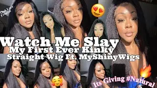 START TO FINISH INSTALL | THE MOST NATURAL KINKY STRAIGHT WIG! FT. MyShinyWigs