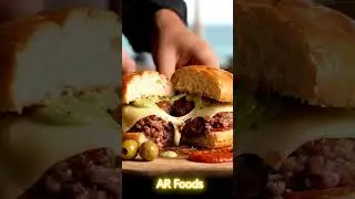 Spanish Tapas Burger 🇪🇸 | Chorizo, Manchego & Aioli | AR Foods Street Style 🍔🌊