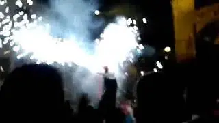Toro de fuego en Caspe en las fiestas de agosto
