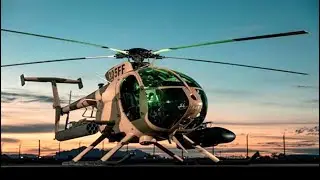 Amazing MD 530F Cayuse Warrior Attack Helicopter Fire Rockets