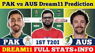 PAK vs AUS Dream11 Prediction| Pak vs AUS 1st T20 Today Match Prediction|