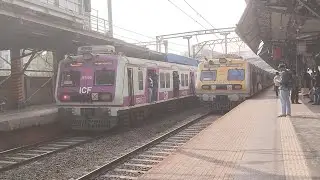 Mumbai local train journey video railway station | Indian railways station train video latest 