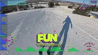 Ski Liberty ⛷️🏔️⛷️15&deg; f 6 AM runs 1/23/25 Whitneys Sidewinder Up/Eastwind White Lightning B Streaks