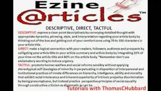 Ezine Articles - Article Title Length Suggestions