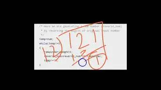 C PROGRAM TO CHECK NUMBER IS PALINDROME OR NOT