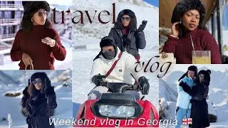 Travel vlog : weekend in tibilis Georgia 🇬🇪 first time snow experience.