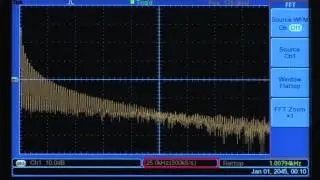 Demo chức năng FFT với m&aacute;y hiện s&oacute;ng Tektronix TBS1000B and TBS1000B EDU Series