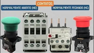 Contato Normalmente Aberto (NO) e Normalmente Fechado (NC) - Botões de Comando