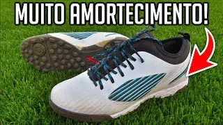 Chuteira SOCIETY com MUITO AMORTECIMENTO! - Chuteira Penalty Sete Pro VIII TF Society