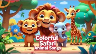 Colorful Safari Animal Songs  | Learn Colors with Animals | Kids Songs