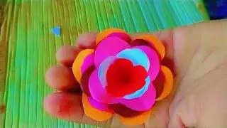 Paper rose making simple vedio || diy craft work 