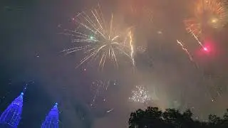 New Year 2025 Fireworks at Petronas Twin Towers  Kuala Lumpur Celebration