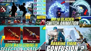 M416 GLACIER🥶SWITCH ANIMATION✅| 2ND ULTIMATE SET FULL LOOK😍| NEW TIGER M416 SOUND EFFECT😱| PUBGM