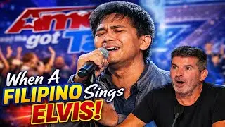When a Filipino Street Singer Sings Elvis, Simon Cowell Is Shocked | Emotional AGT Audition