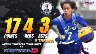 JANINE PONTEJOS Highlights vs CHINESE TAIPEI A | 2019 William Jones Cup | 17 pts, 4 rebs, 3 asts