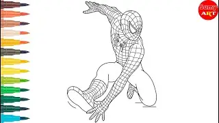🕷️ Spiderman Coloring for Kids 🎨 | Superheroes Coloring Pages 🌟 | Sumy Art