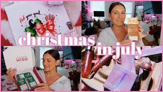 merry christmas in july! (opening presents, baking cookies, new perfume & r.e.m. beauty haul)