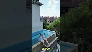 Infinity Pool&rsquo;s Safety Design, Preventing Falls with a Catching Pool#shortsfeed #shortsviral