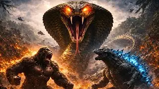Kong & Godzilla vs Cobra Serpent 🐍 | Monster War 4K ⚠️