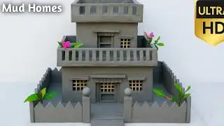 Amazing Miniature Mud House | Traditional Architecture Model | Satisfying DIY Craft in 4K