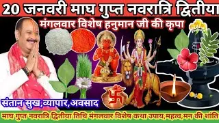 20 जनवरी माघ मंगलवार गुप्त नवरात्रि द्वितीया तिथि विशेष कथा उपाय। रोग व्यापार,संतान दिमाकी हवा #shiv
