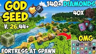 🔥Ultimate Starter [God Seed] For Minecraft 26.44+ Bedrock & PE | Four Blacksmith Village Seed