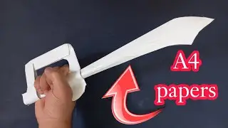 Making a pirate sword with only 4 papers