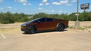 Tesla Cybertruck wrap in Avery Satin Rising Sun and Xpel PPF, Coating & Tint