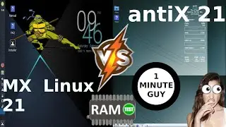 MX Linux 21 XFCE vs Antix 21: RAM Usage