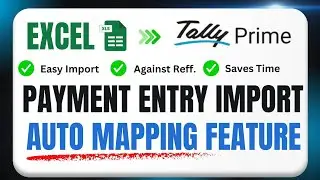Excel to Tally Receipt Import against Multi Bill Reference adjust | No Manual maping 