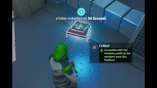 Fortbyte #38 location Accessible with the Vendetta outfit at the northern most Sky Platform fortnite