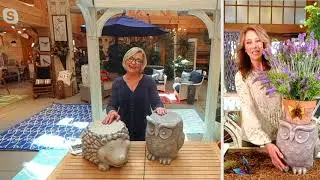 Barbara King Faux Stone Animal Garden Plant Stand on QVC