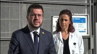 El president de la Generalitat, Pere Aragonès, visita el CAP d’Arbúcies