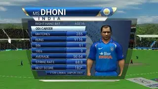 134 рана с 122 мячами от МС Дхони против Англии 2017 | IND VS ENG 2-й ODI 2017 | EA Sports Cricket 07