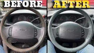 How to Sew a Leather Steering Wheel Cover (OEM Fit for Under $30)