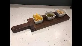Wooden Serving Platter with bowls (one day project)