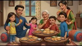 Peaceful 90s Holi in a Middle Class Family | 3D Cartoon Nostalgic Story | Middle Class Festival Life