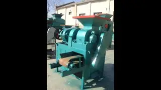 Double Roller press mineral powder bbq coal dust charcoal briquette machine