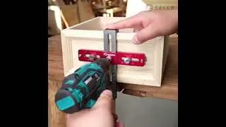 Saker Cabinet Hardware Doweling Jig,Adjustable Cabinet Template Tool for Knobs,Handles and Pulls