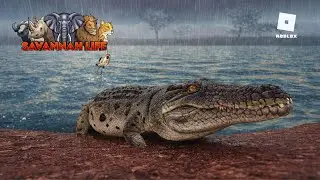 CAÇAMOS TODO MUNDO DE CROCODILO! Savannah Life (Roblox)