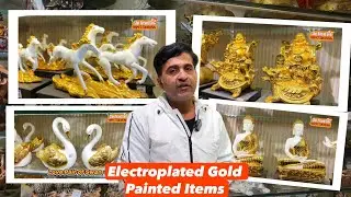 Exclusive Electroplated Gold Painted Items 😍✨ | Shri Anand Gift Palace Saharanpur UP 🎁 | #homedecor
