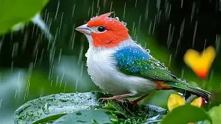 Calming Sound of Rain and Birds Chirping 4 ~ Restore Your Mind and Body, Relieve Anxiety and Stress