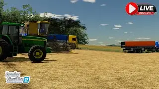 🔴 LIVE TERMINANDO A COLHEITA DE SOJA NA FAZENDA BANDEIRA #boiadeirogamer #mapasfs22 #modsfs22