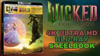 Wicked For Good Walmart Limited Edition 4K + Blu-ray Steelbook with Theatrical/Sing-Along Versions