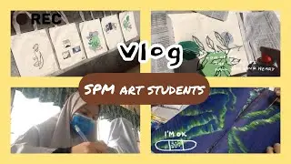 VLOG | SPM art student, design a tote bag & how I prepare for my art test
