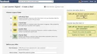 Create Facebook Check-in Deals