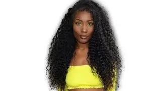 ALI PEARL HAIR Natural /Water Wave Hair Review & Yelllow dewy makeup look WOC - Fr GiGi Beauty